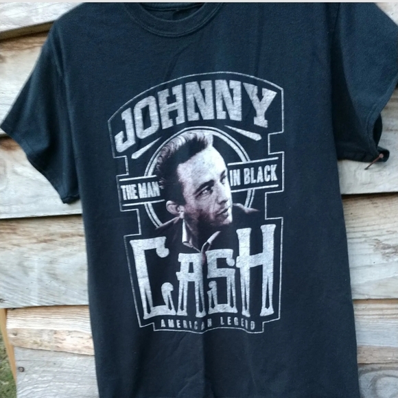 Johnny Cash T-shirt The Man in Black By Cash Black With Graphics  Medium - Picture 8 of 9